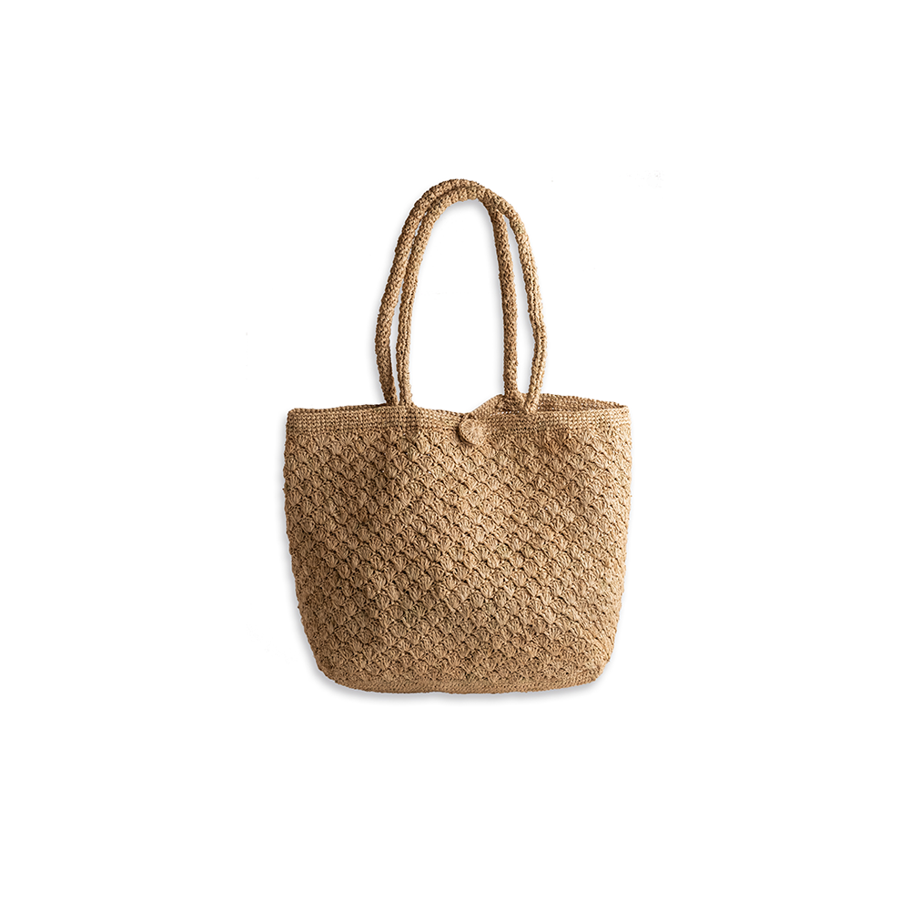 BOLSO RAFFIA TEJIDO CROCHET DISEÑO