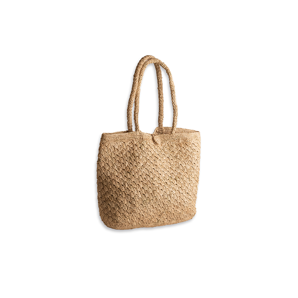 BOLSO RAFFIA TEJIDO CROCHET DISEÑO
