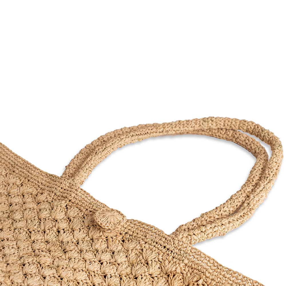 BOLSO RAFFIA TEJIDO CROCHET DISEÑO