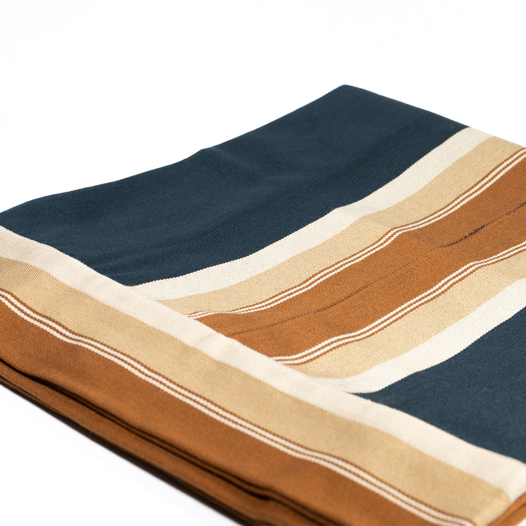 MANTA HILO 2H AZUL BEIGE