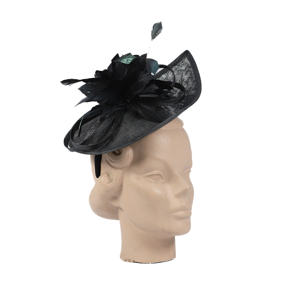 TOCADO PLUMAS NEGRAS