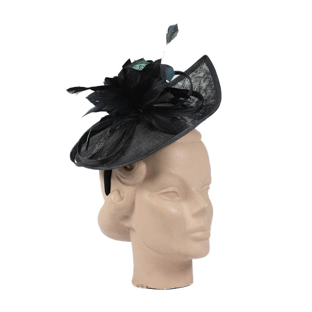 TOCADO PLUMAS NEGRAS